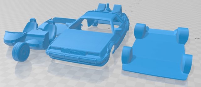 delorean dm 12 back to the future 1981 printable car 3D Принт Модель .c4d .max .obj .3ds .fbx .stl .blend 