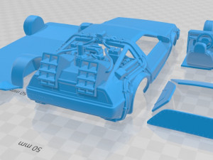 delorean dm 12 back to the future 1981 printable car 3D Принт Модель