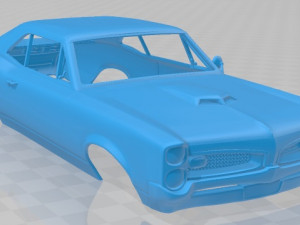 pontiac gto 1967 printable body car 3D Baskı Modeli