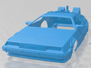 delorean dmc 12 geleceğe d&ouml;n&uuml;ş 1981 basılabilir g&ouml;vdeli araba 3D Baskı Modeli