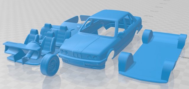 series 3 e30 sedan 1990 printable car 3D 프린트 모델 .c4d .max .obj .3ds .fbx .stl .blend 