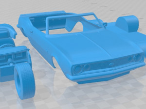 chevrolet camaro z28 convertible 1967 printable car Model do druku 3D