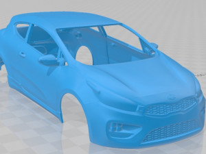 Kia pro ceed gt 2014 printable body car Modèles 3D en vedette