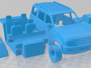 uaz patriot 3163 5 door 2014 printable car 3D Print Model