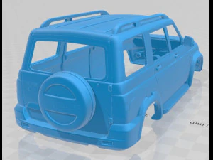 uaz patriot 3163 5 door 2014 printable body car 3D Print Model