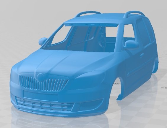 skoda praktik 2011 printable body car 3D 프린트 모델 .c4d .max .obj .3ds .fbx .stl .blend 