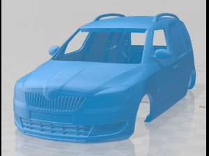 skoda praktik 2011 printable body car 3D-Druckmodell