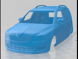 skoda praktik 2011 printable body car 3D Print Model