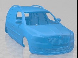 skoda praktik 2011 printable body car 3D 프린트 모델