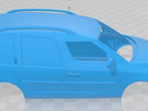 skoda praktik 2011 printable body car 3D 프린트 모델