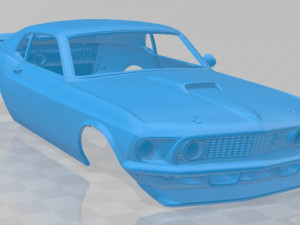 mustang john bowe 1969 printable body car Model do druku 3D