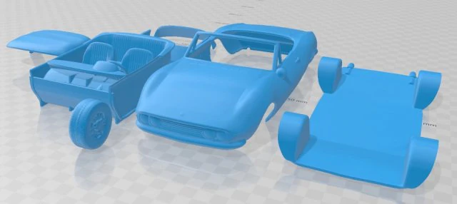 fiat dino spider 2400 1969 printable car 3D Print Model .c4d .max .obj .3ds .fbx .stl .blend 