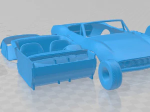 fiat dino spider 2400 1969 printable car 3D Print Model