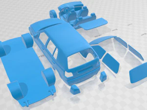 volkswagen golf 1993 printable car 3D Print Model