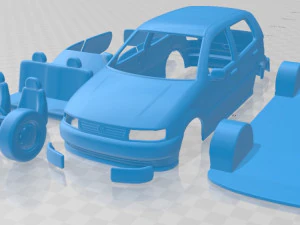 폭스바겐 폴로 1994 5도어 인쇄 가능한 자동차 3D 프린트 모델