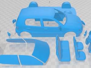 volkswagen polo 1994 5 doors printable car 3D Baskı Modeli
