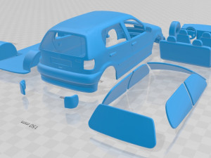volkswagen polo 1994 5 doors printable car 3D Baskı Modeli