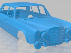 mercedes benz 300 sel amg red pig 1969 printable body car 3D printmodel