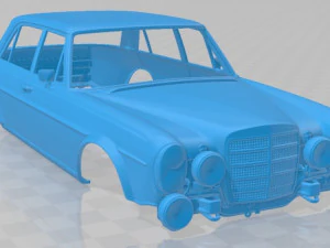 mercedes benz 300 sel amg red pig 1969 printable body car 3D Print Model