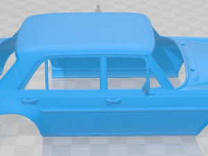 mercedes benz 300 sel amg red pig 1969 printable body car 3D printmodel