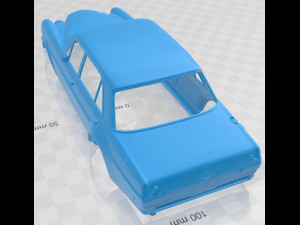 mercedes benz 300 sel amg red pig 1969 printable body car 3D printmodel