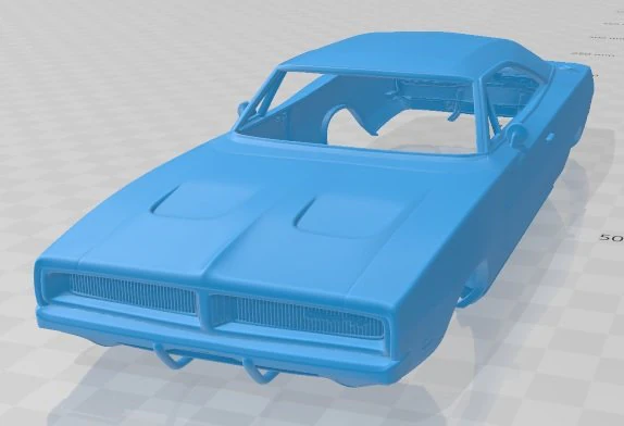 dodge charger rt 1969 printable body car 3D Print Model .c4d .max .obj .3ds .fbx .stl .blend 