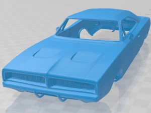 dodge charger rt 1969 printable body car 3D Print Model