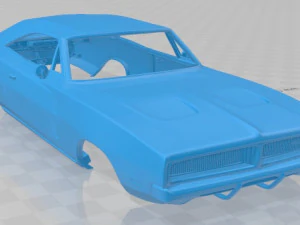 dodge charger rt 1969 printable body car 3D Print Model