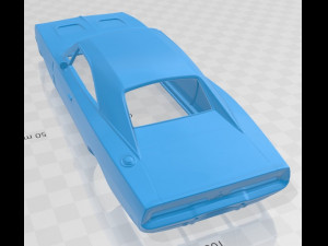 dodge charger rt 1969 printable body car 3D 프린트 모델