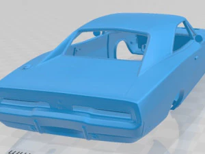 dodge charger rt 1969 printable body car 3D Print Model