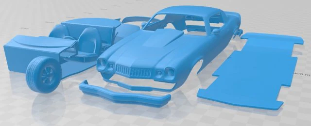 chevrolet camaro 1975 printable car 3D Print Model .c4d .max .obj .3ds .fbx .stl .blend 