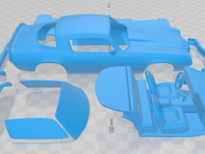 chevrolet camaro 1975 printable car 3D प्रिंट मॉडल