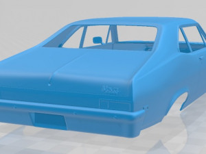 chevrolet nova 1969 printable body car Modello di stampa 3D