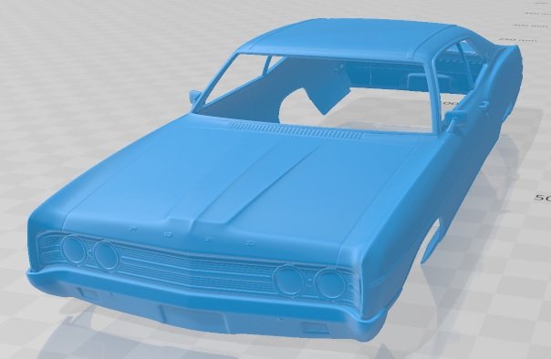 galaxie 500 fastback 1969 printable body car 3D Print Model .c4d .max .obj .3ds .fbx .stl .blend 