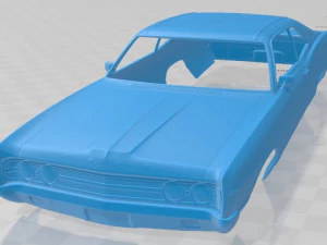 carro com carroceria imprim&iacute;vel galaxie 500 fastback 1969 Modelo de Impressão 3D