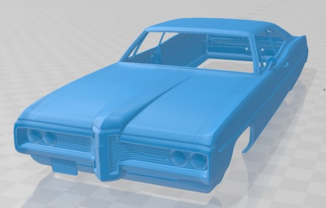 pontiac bonneville 1968 printable body car Modelo de impresión 3D .c4d .max .obj .3ds .fbx .stl .blend 
