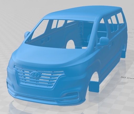 hyundai grand starex tq 2018 printable body car 3D 打印模型 .c4d .max .obj .3ds .fbx .stl .blend 