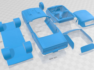 mustang shelby gt500 convertible 1969 printable car Model Cetak 3D
