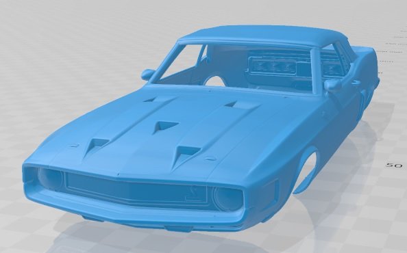 mustang shelby gt500 convertible 1969 printable body car Modello di stampa 3D .c4d .max .obj .3ds .fbx .stl .blend 