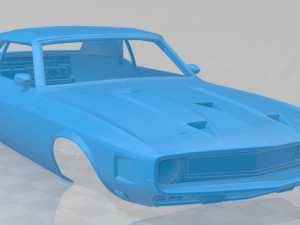 mustang shelby gt500 convertible 1969 printable body car Modello di stampa 3D