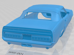 mustang shelby gt500 convertible 1969 printable body car Modello di stampa 3D