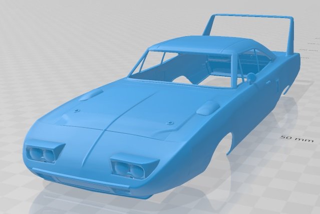 plymouth road runner superbird 1970 printable body car Modello di stampa 3D .c4d .max .obj .3ds .fbx .stl .blend 