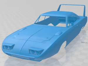 plymouth road runner superbird 1970 printable body car 3D Print Model
