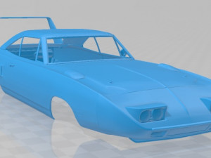 plymouth road runner superbird 1970 printable body car Modello di stampa 3D