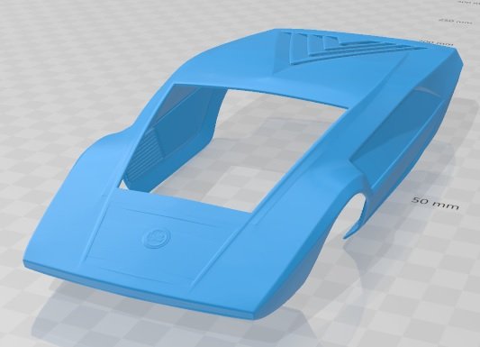 lancia stratos zero 1970 printable body car Model Cetak 3D .c4d .max .obj .3ds .fbx .stl .blend 