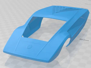 Распечатанный кузов автомобиля Lancia Stratos Zero 1970 года 3D Принт Модель