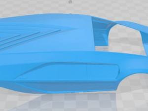 lancia stratos zero 1970 printable body car Model Cetak 3D