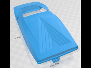 lancia stratos zero 1970 printable body car Model Cetak 3D
