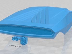 lancia stratos zero 1970 printable body car Model Cetak 3D