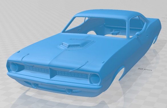 plymouth barracuda 1970 printable body car Model do druku 3D .c4d .max .obj .3ds .fbx .stl .blend